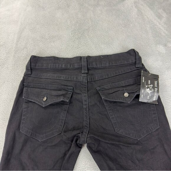 True Religion NWT Rocco Flap SN Straight Black Denim Jeans Men's Size 33x33 - Picture 10 of 10